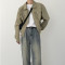 Custom youth trend temperament literary jacket fashion standard simple long-sleeved men's jacket