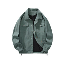 Custom men's spring print jacket spring men's solid color statement jacket