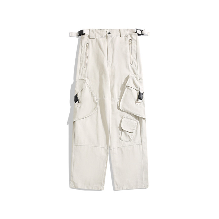 Customized 2023 new summer cargo high quality pants personalized loose straight multi-pocket street style sweatpants