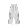 Custom men's hip-hop casual trend loose drawstring pants with side drawstring summer thin nylon waterproof pants