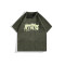 Custom men's T-shirt heavyweight loose fashion short sleeve  washed puff 3D printed T-shirt 100% cotton custom print logo