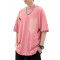 Custom men's hiphop summer pin decorated washed short-sleeved T-shirts men's  oversize half-sleeve shirts