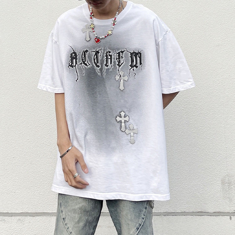 Streetwear Heavyweight Men Acid Wash T-Shirt