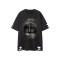 Custom men's summer dark T-shirt oversized loose heavyweight 100% cotton large pattern distress short sleeve