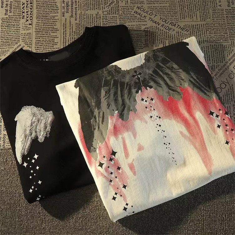 Custom men's summer printing wing T-shirt