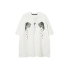 Custom men's summer printing wing T-shirt oversized loose heavyweight 100% cotton high-quality breathable short-sleeved