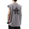 Custom men's summer vests oversized loose heavyweight 100% cotton stars print large pattern sleeveless tees