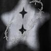Custom men's summer vests oversized loose heavyweight 100% cotton stars print large pattern sleeveless tees