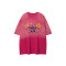 Custom men's acid washed embroidered logo pattern T-shirts vintage washed cotton comfortable short sleeves