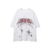 Custom men's screen printed logo pattern T-shirts cotton comfortable breathable loose short-sleeved