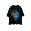 Custom men's 100% cotton hip hop tees heavyweight men's large print lightning pattern printed T-shirts