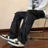 Custom men's skateboard trend loose pants side zipper summer thin nylon multi-pocket simplicity waterproof pants