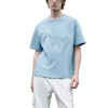 Custom men's 100% cotton casual tees heavyweight men's fashion dinosaur fuzzy embroidery high quality T-shirts