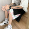 Custom men's tie-dye side button summer skateboard shorts loose casual fake two pieces shorts