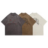 Custom men's 100% cotton streetwear t shirts heavyweight men's trendy  embroidery round neck high qulity T-shirts