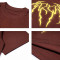 Custom fashion simple men's lightning print pattern cotton high-quality short-sleeved summer loose oversized print T-shirts