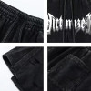 Custom manufacturer high quality french terry cotton shorts men's summer anime vintage acid wash shorts