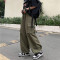 Custom men's skateboard trend loose pants heavyweight twill cotton multi-pocket pants