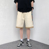 Custom men's embroidered patchwork French terry shorts loose sports casual shorts