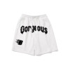 Custom street style multi-color fuzzy embroidered letters sports basketball baggy shorts for men