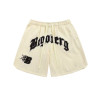 Custom street style multi-color fuzzy embroidered letters sports basketball baggy shorts for men