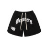 Custom street style multi-color fuzzy embroidered letters sports basketball baggy shorts for men