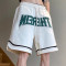 Custom men's cotton sweat-absorbing summer shorts patch embroidered logo shorts