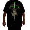 Custom nighttime short sword reflective t-shirts letter print short-sleeved T-shirt for men