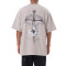 Custom nighttime short sword reflective t-shirts letter print short-sleeved T-shirt for men