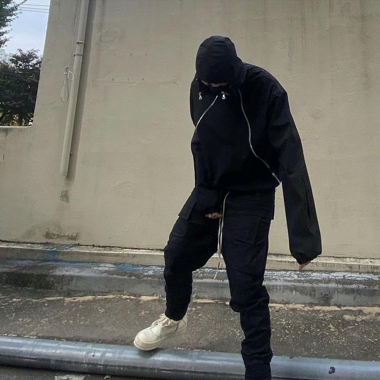 Custom ninja double zipper high street hooded jackets