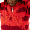 Custom Striped zipper hoodies for men's with pouch pocket sweatshirts winter men zip up hoodies