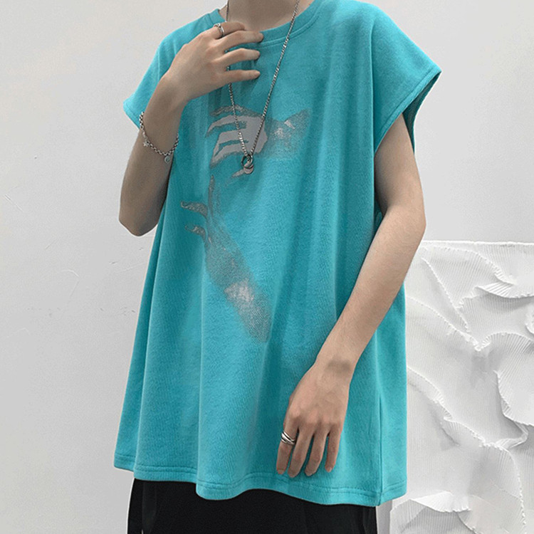 multi-color pure cotton acid wash graphics dgt print t-shirts