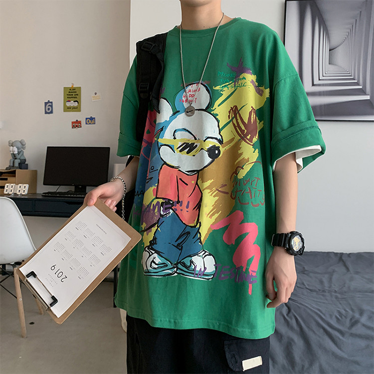 Custom graffiti digital print pattern t shirts