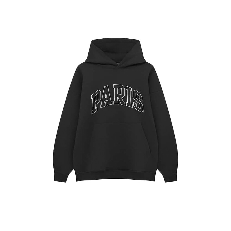 Custom men's fuzzy embroidered pattern hoodies 