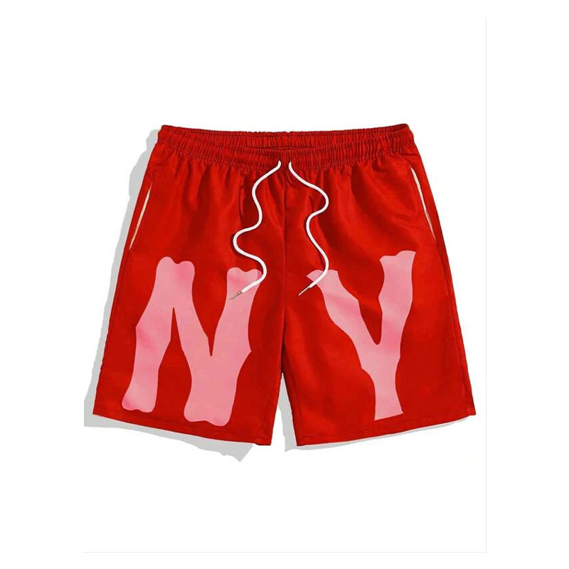 men's summer trend screen printing loose casual shorts