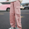 Custom multi-color pocket loose wide leg slacks skateboard design cargo pants for men