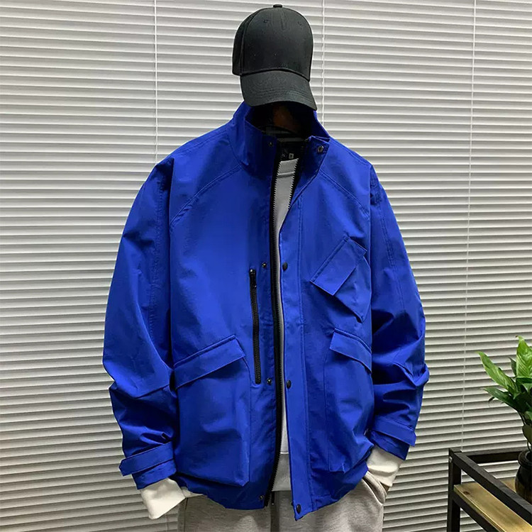 men's cotton/polyester jackets spring and fall windproof thin jackets