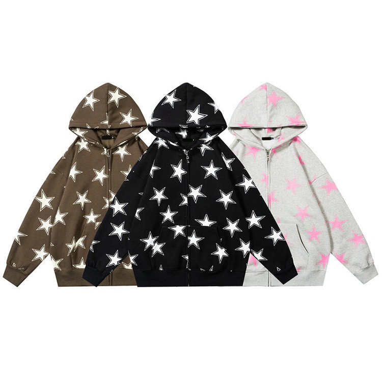 Custom stars logo oversized hoodies