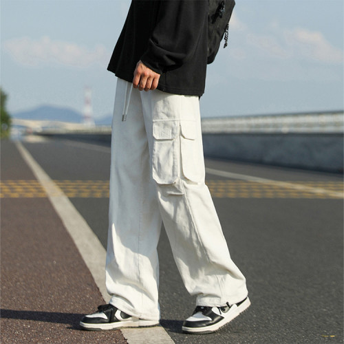 Pants manufacturer | Men's polyester pants | Multi-pocket cargo pants | Stretchy drawstring pants