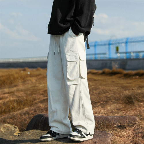 Pants manufacturer | Men's polyester pants | Multi-pocket cargo pants | Stretchy drawstring pants