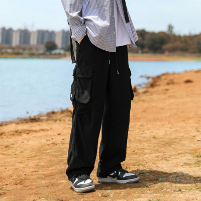 Pants manufacturer | Men's polyester pants | Multi-pocket cargo pants | Stretchy drawstring pants