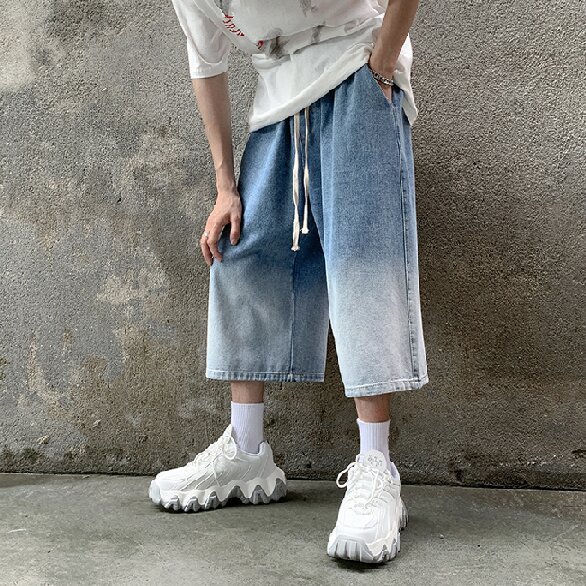 Custom summer gradient comfortable denim pants