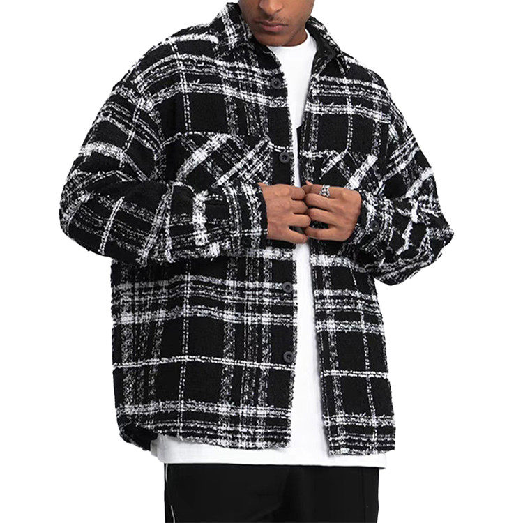 casual woolen shirt autumn and winter jacket