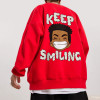 Custom knitting loose street wear casual graphic sweater pullover crew neck cartoon warm sweaters