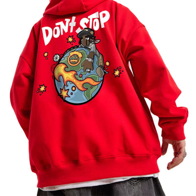 Custom colorful stamping logo casual graphic hoodies crew neck pullover cartoon warm hoodies