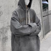 Custom high quality 100% cotton vintage wash to do old printed hoodie logo fleece Men's hoodies