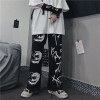 Custom wide leg sweatpants trousers men casual solid streetwear track print sweat baggy pants