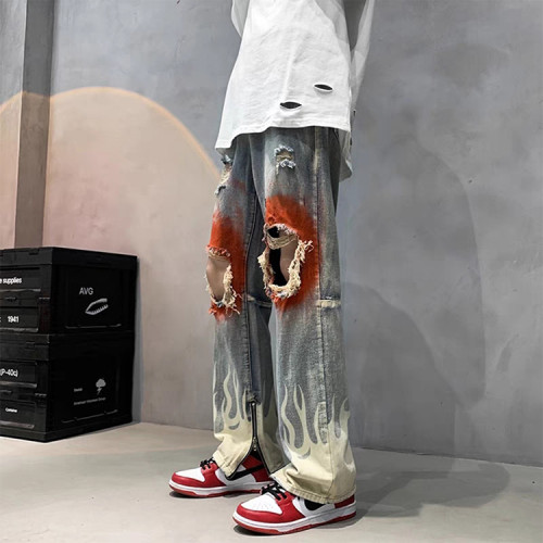 Pants manufacturer | High quality denim pants | Ripped pants | Mens graffiti pants | Acid-wash pants