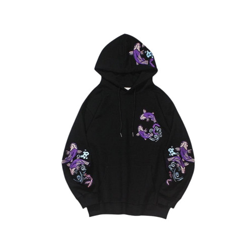 Wholesale embroidery hoodies luxury custom oversized heavyweight cotton fleece chenille patch embroidered men hoodie
