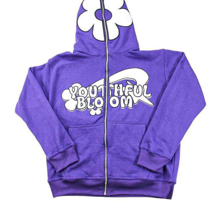 Wholesale Solid Color Casual Sweatshirts Puff Print Custom Logo Printed Cotton Blank Hoodie For Men